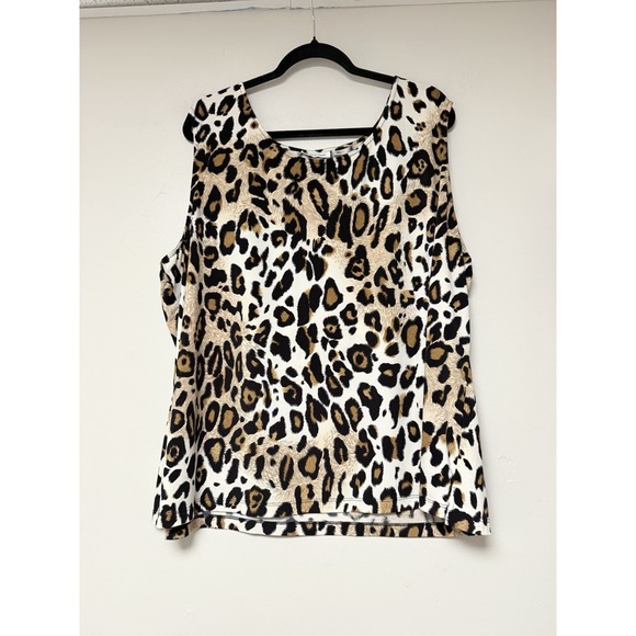 Joan Rivers Tops - Joan Rivers Women's Plus Size Cheetah Tank Top Size 3X